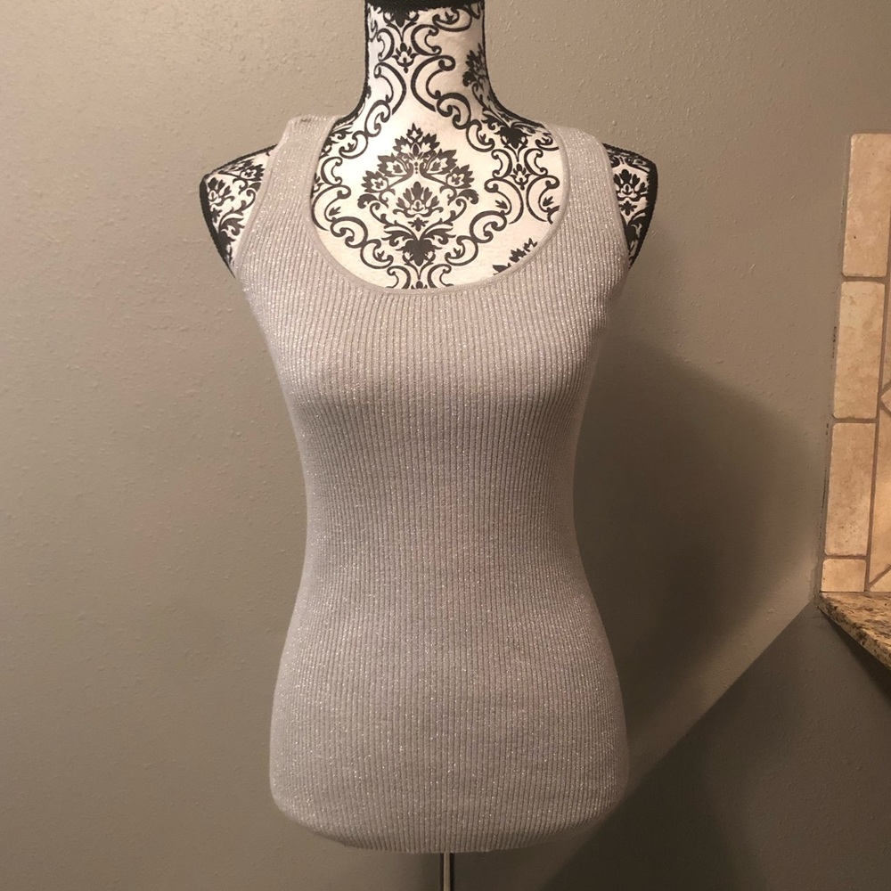 LG Silver Metallic Tank Top